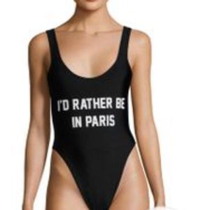 Private Party I'd rather be in Paris Swimsuit M/L